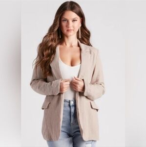 Stoosh Gauzy Cotton Blazer